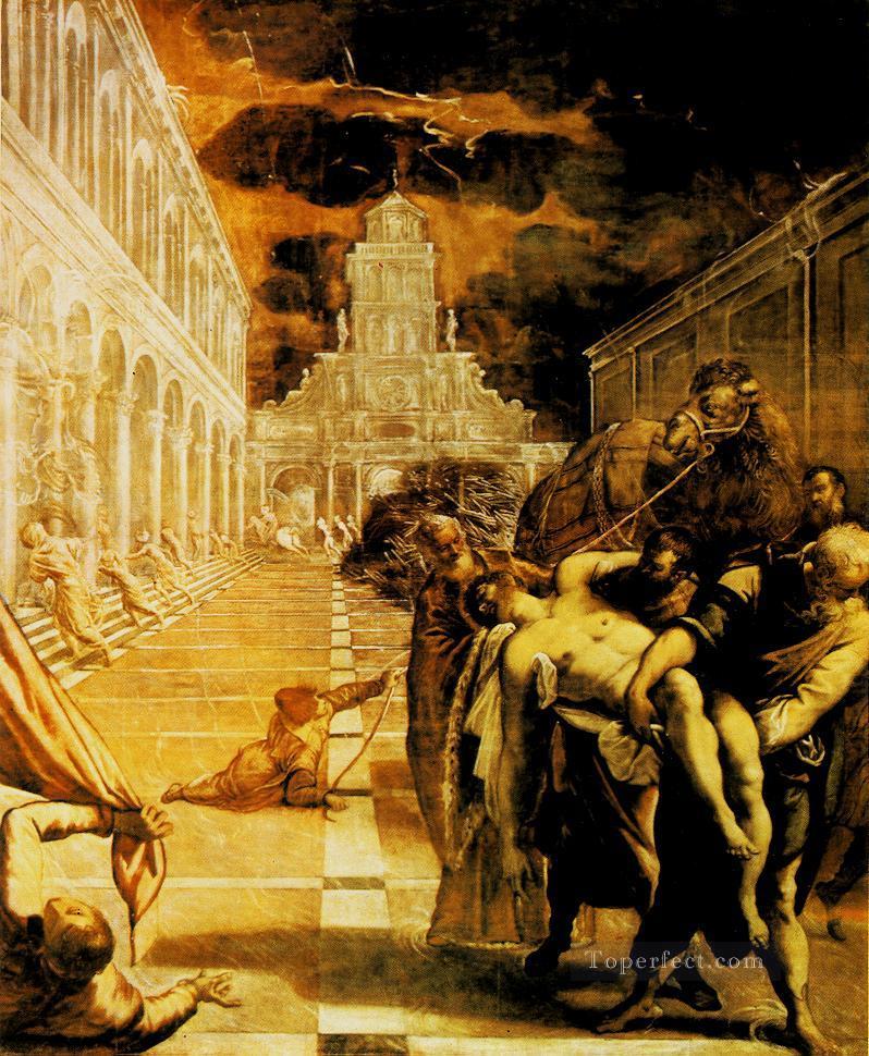 The Stealing of the Dead Body of St Mark Italian Tintoretto nude Oil Paintings